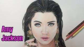 Amy Jackson  Speed Drawing  Tiziana T [upl. by Rillis566]