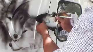 PINTANDO CON AEROGRAFO [upl. by Cestar]