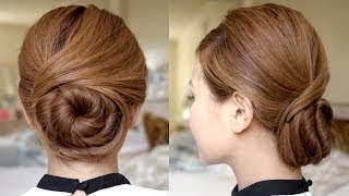 Sophisticated Twisting Bun Hair Tutorial [upl. by Bensen534]