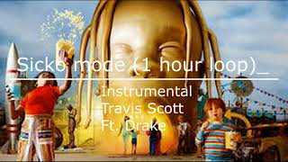 Sicko Mode Instrumental1 Hour Travis Scott [upl. by Auos]