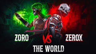 THE BIGGEST FF BATTLE ZEROX FF amp ZORO FF VS THE WORLD [upl. by Mercy]