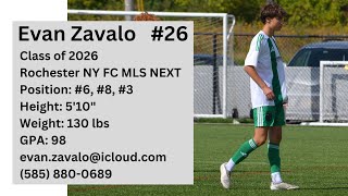 Evan Zavalo  Rochester NY FC MLS NEXT  Soccer Highlight Video 2324 [upl. by Aerdnaz]