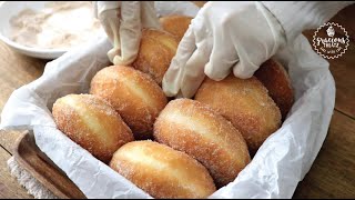 Amazing Soft Sugar Doughnuts Easy  Berliners Recipe  No Eggs [upl. by Salinas]