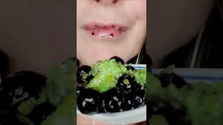 Tapioca Boba Pop Rock Satisfying ASMR Close Up Mouth Eating Sounds shorts [upl. by Atalee]