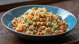 CHICKPEA QUINOA RICE Recipe 🍛 Healthy Vegan Quinoa and Basmati Fried Rice in Minutes [upl. by Mines]