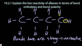 101R333 Explain the Low Reactivity of Alkanes SL IB Chemistry [upl. by Minne849]