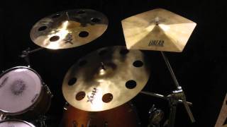 Sabian Dave Weckl HHX OZone Crash 16quot 18quot vs Wuhan Linear crash 15quot comparison vs vs ozone [upl. by Siuqramed816]