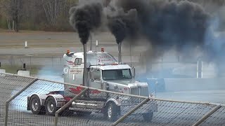 Western Star donut Big Rigs Semis Burnout Truck Sanair Speedway 2015 [upl. by Fax]