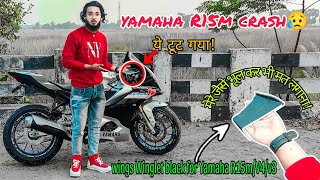 YAMAHA R15M CRASH😥  Wings Winglet black for Yamaha R15mv4v3  wings winglet tutorial videos [upl. by Asilenna]