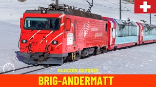 Cab Ride Glacier Express BrigAndermattMatterhornGotthardBahn Switzerlandtrain drivers view 4K [upl. by Eseneg]