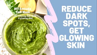 DIY Avocado Face mask for reducing dark spots and glowing skinhow to store Avocado mask for a week [upl. by Amieva]