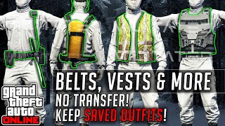 GTA 5 Online Get Belts Vests amp Tank On Other Outfits NO TRANSFER PATCHED [upl. by Ilellan]