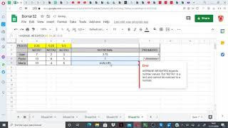 Hoja de calculo Cómo calcular una media ponderada [upl. by Siloum]