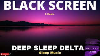 Sleep Music 528 hz miracle tone Black Screen 8 hours I Chakra Balancing music Solfeggio frequencies [upl. by Means711]