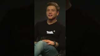 Taron Egerton asked for her number midinterview 🤯🥰 [upl. by Sacttler]