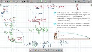 Problemi risolti sul moto parabolico  02 [upl. by Ayrotal885]