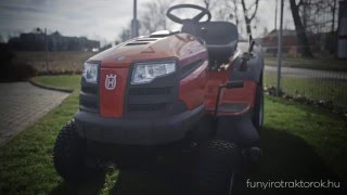 Husqvarna tc138 fűgyűjtős fűnyíró traktor [upl. by Aneelahs]