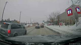 Close Call Chemin Chambly Longueuil 16 Janvier 2024 [upl. by Lapides]