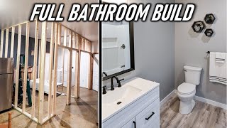 Building a Full Bathroom  Mudroom in 10 Minutes [upl. by Wileen863]