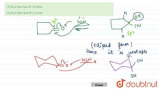 Assertion A The equilibrium constant for cyanohydrin formation is 1013 times greater for [upl. by Arbas]