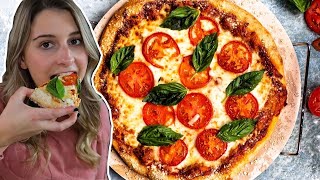 Easy Homemade Margherita Pizza Recipe  Authentic Italian Pizza Thin Crust Margarita Pizza [upl. by Foss]