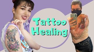 How I Heal My Tattoos Using Second Skin and Tegaderm [upl. by Coop]