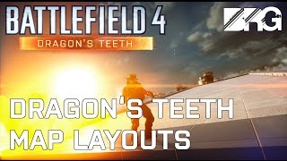 Battlefield 4  Dragons Teeth Map Layouts [upl. by Beitris]