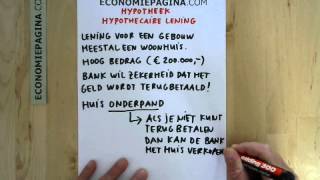 Hypotheek hypothecaire lening Economiepaginacom [upl. by Anelis]