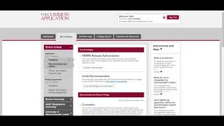 Completeing the FERPA Release in the Common Application [upl. by Euginom416]