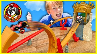 Super Mario Bros Movie HOT WHEELS Jungle Kingdom Raceway 🌴 MARIO KART IN REAL LIFE Obstacle Course [upl. by Alda932]