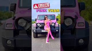 Mahindra Thar and Scorpio N in Pink Colour  Illegal Modification  shorts india thar [upl. by Luci923]