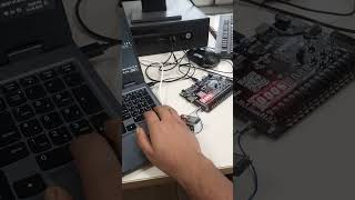 Uart video demonstration on boolean fpga board [upl. by Laicram]