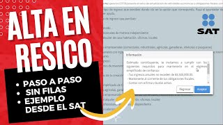 📌Cómo inscribirse al 𝐑𝐞́𝐠𝐢𝐦𝐞𝐧 𝐒𝐢𝐦𝐩𝐥𝐢𝐟𝐢𝐜𝐚𝐝𝐨 𝐝𝐞 𝐂𝐨𝐧𝐟𝐢𝐚𝐧𝐳𝐚 𝑹𝑬𝑺𝑰𝑪𝑶 SAT [upl. by Seaden]