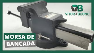 MORSA DE BANCADA COM BASE GIRATÓRIA  Vitor amp Buono Ltda [upl. by Erdei]