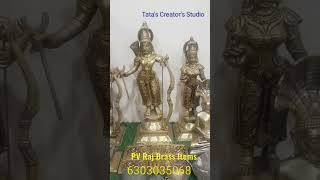 అన్ని దేవుళ్ళ ఇత్తడి విగ్రహాలు కొలువు తీరిన షోరూంtelugu puja itemstraditional [upl. by Miehar]