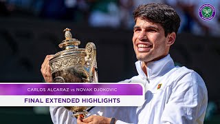 Carlos Alcaraz vs Novak Djokovic  Final Extended Highlights  Wimbledon 2024 [upl. by Eirotal]