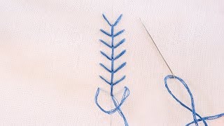 FLY STITCH TUTORIAL  HAND EMBROIDERY FOR BEGINNERS [upl. by Oinotna906]