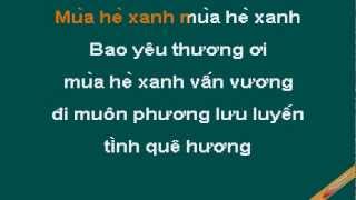 Mua He Xanh Karaoke  Lam Trường  CaoCuongPro [upl. by Nosrettap]