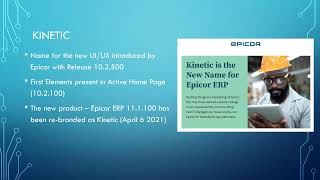 Epicor Kinetics Demo [upl. by Nyllewell]