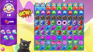 CANDY CRUSH SAGA COMBO PARTY 🔥🔥🔥 COLLECTING 1000 RED CANDIES 🍬  SPECIAL LEVEL 50 [upl. by Aicil]