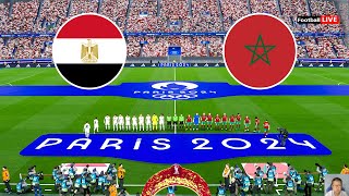 ÉGYPTE vs MAROC  Jeux Olympiques PARIS 2024  مصر ضد المغرب  réaliste PES Gameplay [upl. by Anyak]