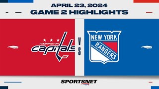 NHL Game 2 Highlights  Capitals vs Rangers  April 23 2024 [upl. by Sarad]