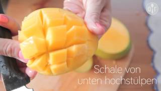 Anleitung  Mango schälen und schneiden [upl. by Hareehahs]