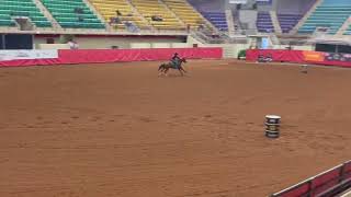 Ashley Schafer on Gamblingfamouslane aka Normi  Round 1  Golden Buckle Futurity [upl. by Kaye]