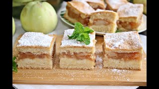 JABŁECZNIK NA PUSZYSTYM CIEŚCIE  Apple pie ciasto ciasta cakes [upl. by Rihsab589]