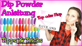 Dipping Powder Nails  ANLEITUNG  Tipps und Tricks  Saviland [upl. by Nytsrik]