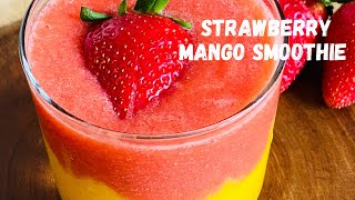 Strawberry and Mango Smoothie Nutri Ninja Recipe  Mongo Smoothie  Strawberry Smoothie  DeSK How2 [upl. by Hanan187]