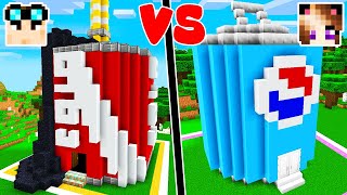 CASA COCA COLA CONTRO CASA PEPSI SU MINECRAFT 🥤 [upl. by Dorweiler639]