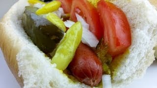 Auggie Doggie Almost ChicagoStyle Hot Dog Recipe  August Cooking  How to Make a Hot Dog [upl. by Navaj]