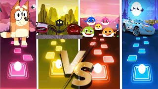 Bluey 🆚 Bus Eater 🆚 Baby Shark 🆚 Mcqueen 🎶 Who Is Best [upl. by Ocnarfnaig165]